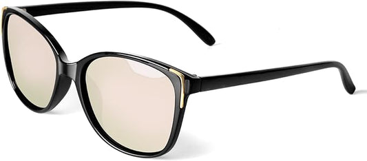 Face Shadow Polarized Sunglasses for Women, Cat Eye Sunglasses for Small Face Ladies Ultralight UV400 Protection