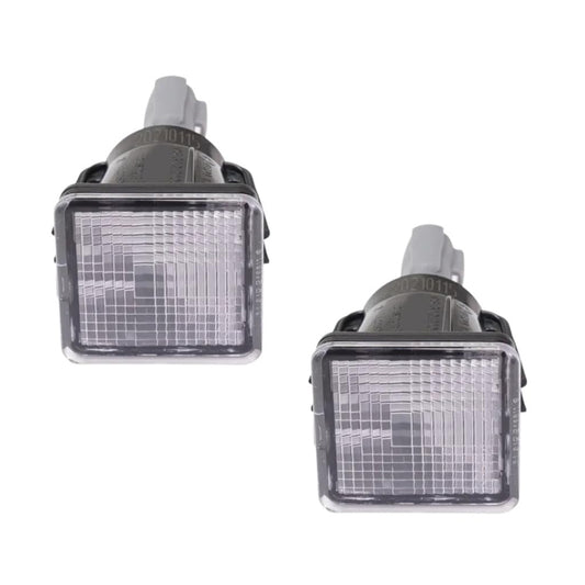 KarParts360 License Plate Light Pair for Toyota Tundra 2014-2021, Rear, CAPA Certified, Clear, Model TO2870101C