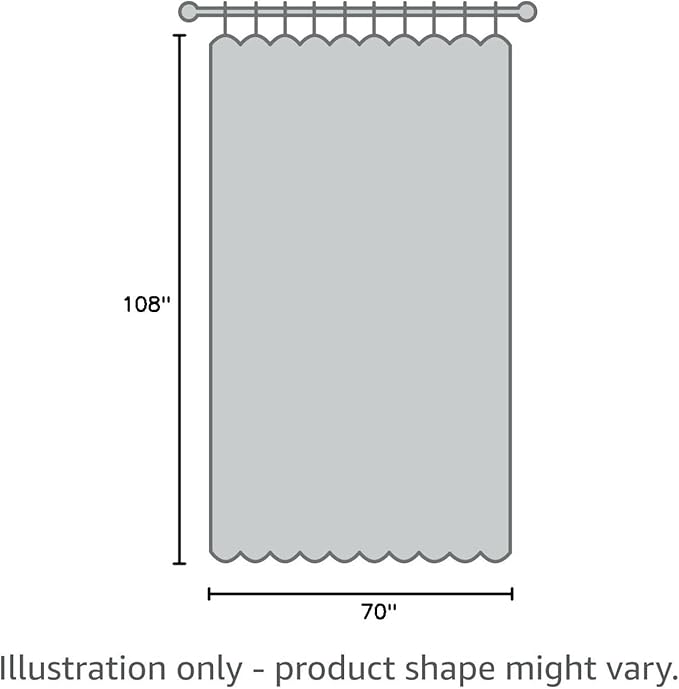 Joydeco Light Filtering Curtains 108 Inch Length for Bedroom, Linen Curtains 108 Inch Length 1 Panel Set for Living Room，White Semi Sheer Drapes 108 Inches Long with Rod Pockets