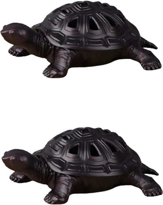2Pcs Incense Burner, Incense Holder with Incense Stick Holder, Vintage Censer Metal Turtle Ash Catcher, use for Stick or Coil Incense Sage Cones