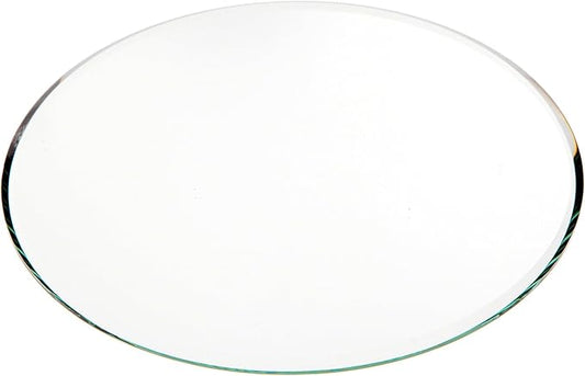 Plymor 6" Round, 3mm Thick Beveled Glass Mirror Circle, Pack of 12