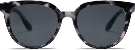 SOJOS Trendy Cat Eye Round Polarized Sunglasses for Women Fashion UV Protection Sunnies Sunglasses SJ2175