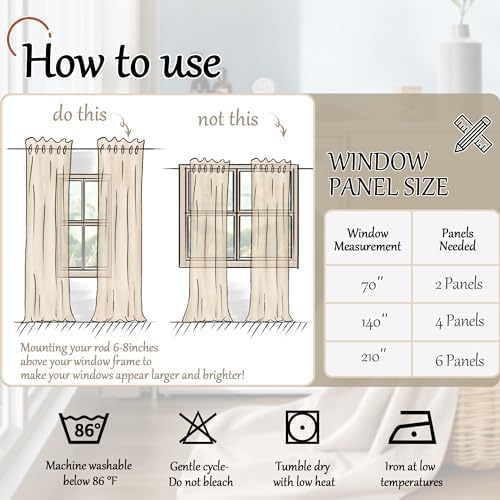 Lajode Red Christmas 100% Linen Blackout Curtains 63 Inch Long 2 Panels, Thick Heavy Thermal Insulated Cold Blocking Noise Reducing Window Curtains for Winter Decoration, Each 52x63 Inch 2 Panels