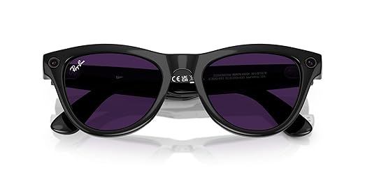 Ray-Ban Meta (Gen 1), Skyler, Shiny Caramel | Smart AI Glasses for Men, Women-12 MP Camera, Open-Ear Speakers for Audio, Video Recording and Bluetooth-Transitions® Amethyst Lenses-Wearable Technology