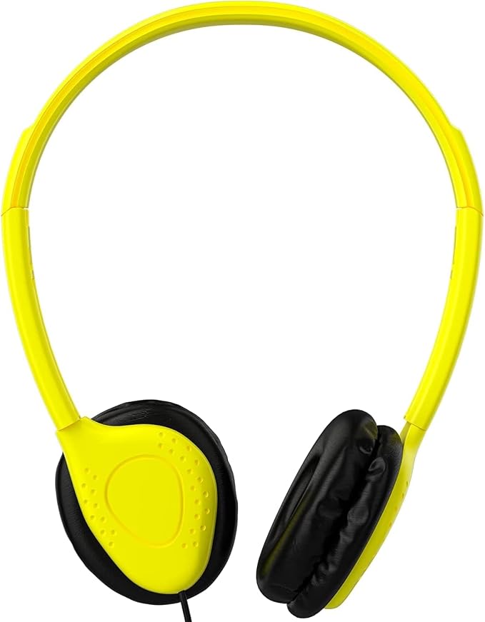 Maeline Bulk Classroom Student Headphones On Ear Stereo Headphones Adjustable Band & Faux Leather Cushions for Kids Online Learning, Library, School, Travel - 3.5mm Plug - 50 Pack - Multi Colors