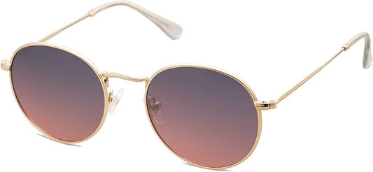 SOJOS Small Round Polarized Sunglasses for Women Men Classic Vintage Retro Shades UV400 SJ1014