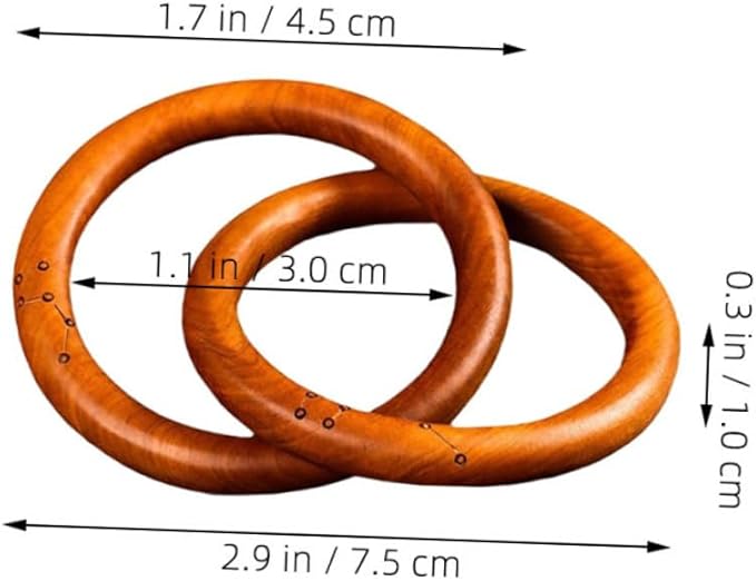 LIFKOME Wooden Link Chain Decor Minimalist Home Decor Jujube Wood Ornaments Bohemian Style