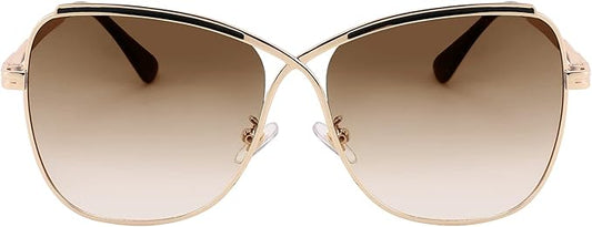 FEISEDY Womens Cute Sunglasses Oversized Butterfly X Shape Design Cateye Lady Sunglasses B2738