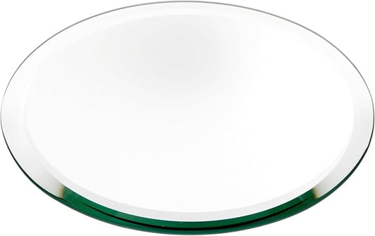 Plymor 8" Round, 5mm Thick Beveled Glass Mirror Circle, Pack of 2