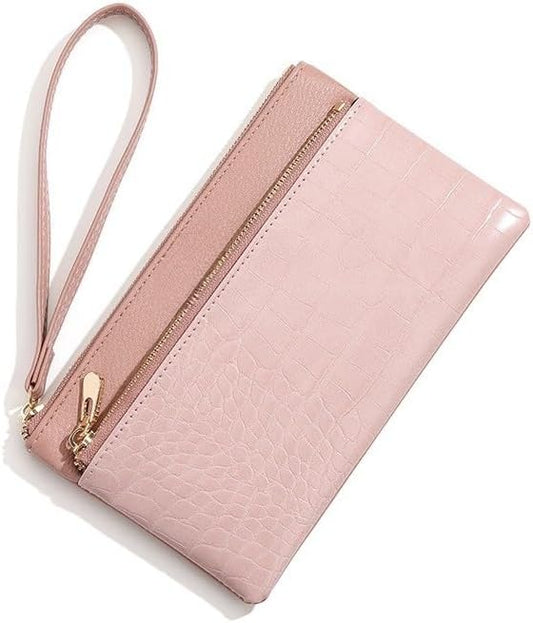 Genuine Leather Wristlet Clutch Purse for Women with RFID Blocking Small Crossbody Bag Shoulder Handbag Ideal Gift for Women