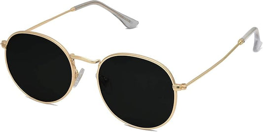 SOJOS Small Round Polarized Sunglasses for Women Men Classic Vintage Retro Shades UV400 SJ1014