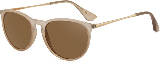 Retro sunglasses womens 2024 trendy round classic glasses