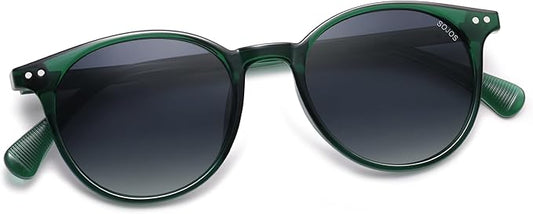SOJOS Small Round Classic Polarized Sunglasses for Women Men Vintage Style UV400 Lens MAY SJ2113