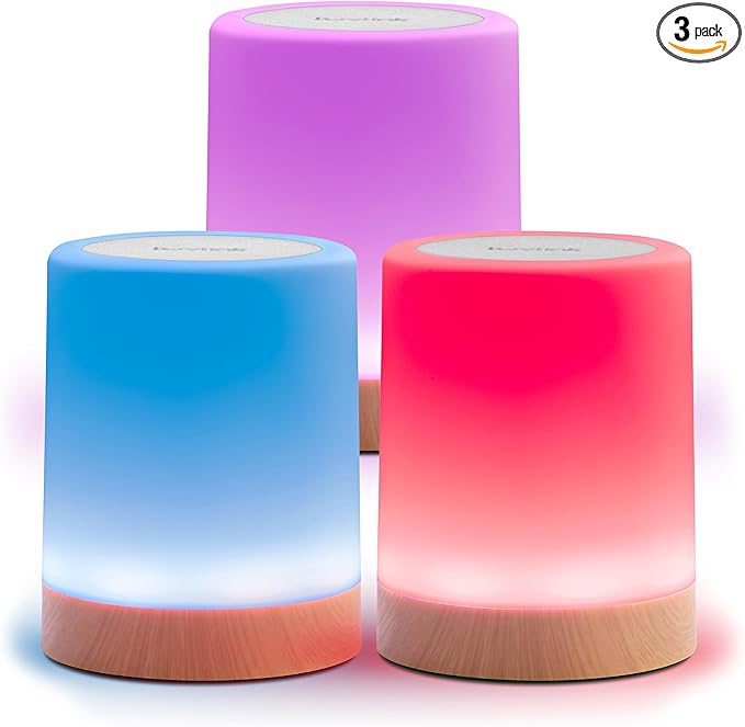 LuvLink Friendship Lamp v2.0 - Long Distance WiFi Touch Lamps for Couples, Friends & Family | Stay Connected from Anywhere – Easy App Setup – No Subscription (Set of Three)