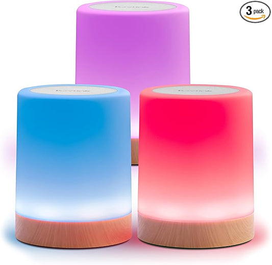 LuvLink Friendship Lamp v2.0 - Long Distance WiFi Touch Lamps for Couples, Friends & Family | Stay Connected from Anywhere – Easy App Setup – No Subscription (Set of Three)