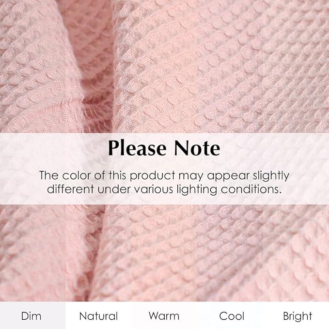 Salt Earth GOTS Certified 100% Organic Cotton Throw Blanket, 90"x90" Waffle Blankets & Throws for Bed, Throw Blanket for Couch, Cozy Christmas Blankets and Throws for Christmas Gifts (Misty Rose)