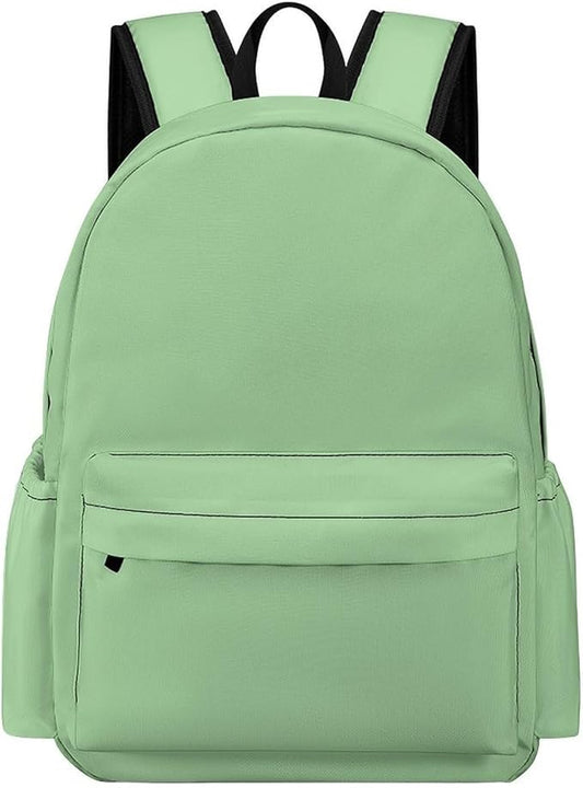 Pale Luxury Green Backpack Adult Travel Daybag for Women Men College Backpack for Vacation Hiking Camping Bag