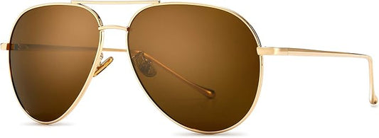 SUNGAIT Women's Lightweight Oversized Aviator Sunglasses - Classic Style Polarized Lens