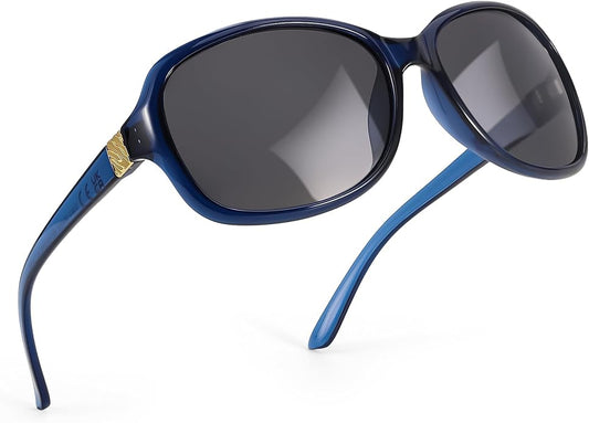 SIPHEW Polarized Sunglasses for Women | Vintage Square Sunglasses w UV400 Protection | Womens Wraparound Shade