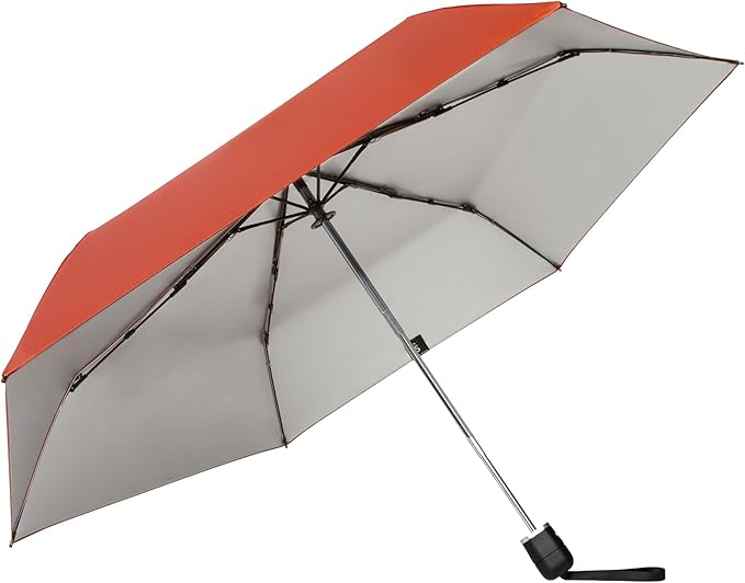 ShedRain Super-Slim Compact Travel Umbrella – Auto Open & Close Sun Protection Design, Lightweight Portable Wind-Resistant Model with UPF 50+ UV Block, 42" Arc & 10.5" Folded Size