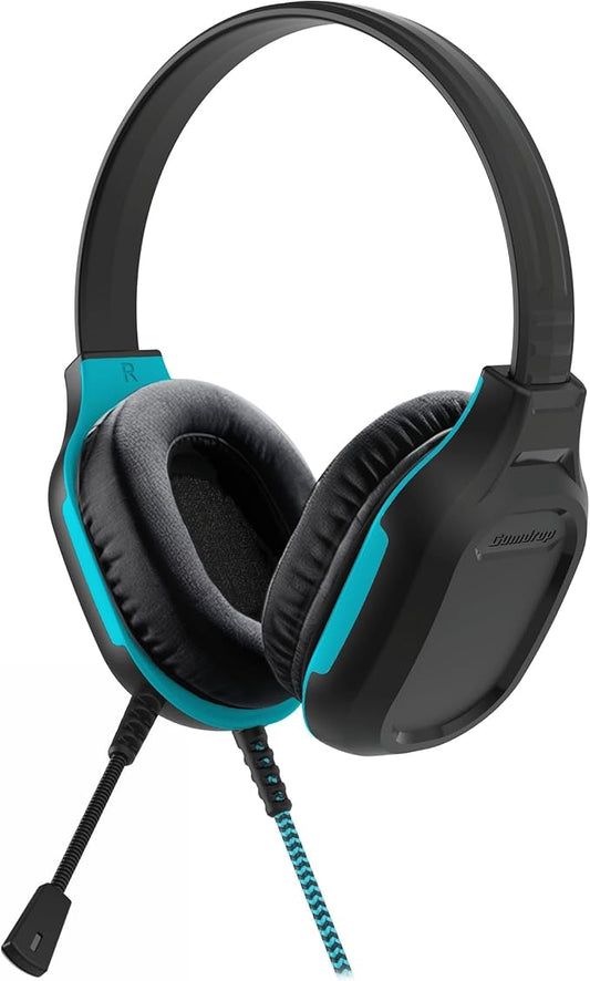 Gumdrop DropTech B1 Over-Ear Headphones for Kids w/Boom Mic, 3.5 mm Chew Proof Cord for K-12, Students & Classroom (New DropTech Headset (Black) 10 Bulk Pack)