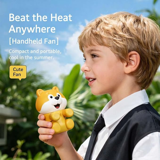 YTEDAK Mini Food Cooling Fan – Clip-On Fan for Hot Drinks, Cute Bear-Shaped Air-Blowing Cooling Tool, Reusable & Portable Hot Water Cooler for Home & Office