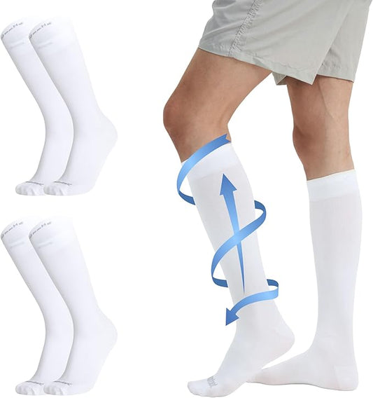 MONFOOT Compression Socks for Men & Women, 15-20 mmHg (3 Pairs) - Best Circulation socks for Nurses, Athletic, Travel
