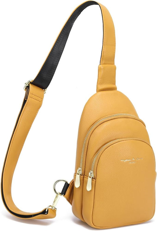 INICAT Crossbody Sling Bags Fanny Packs Valentine's Day Gifts Vegan Leather Travel Vacation Essentials Purses Women