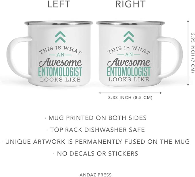 Andaz Press 11oz. Stainless Steel Campfire Coffee Mug Gift, This is What an Awesome Entomologist Looks Like, 1-Pack, Birthday Gift Ideas Coworker Him Her, Includes Gift Box