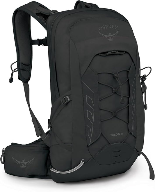Osprey Talon 11L Men's Lightweight Hiking Backpack - Small Daypack for Travel & Camping, Black/Coal Grey