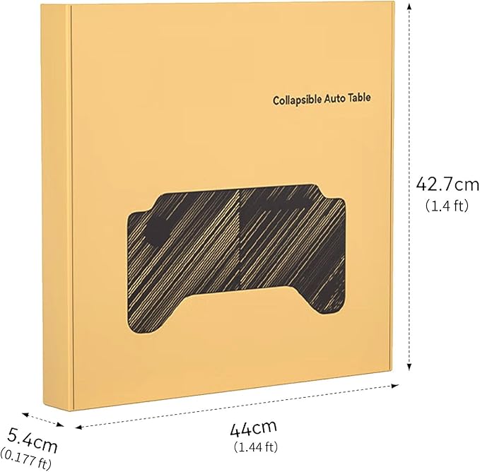 Car Accessories Interior, Carbon Fiber Material, Foldable Car Table, Multipurpose Travel Car Tray for Dining, in-Car Work, Travel and Outdoor, Fits Most Vehicles