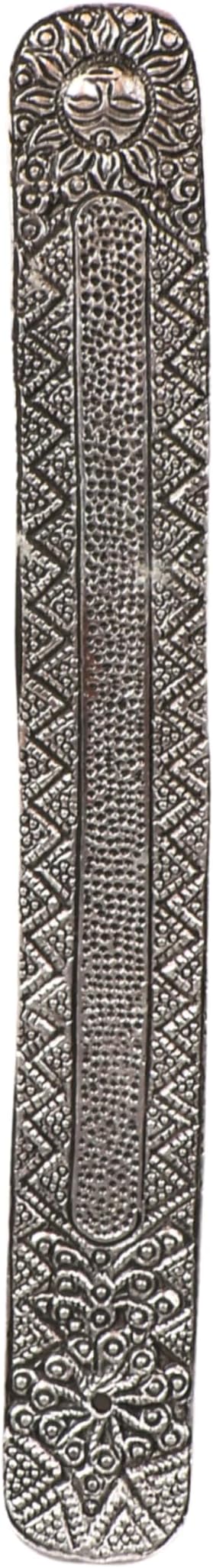 Hosley Antique Silver Aluminium Incense Holders. Set of 1, Each 9.5-Inch-Long Holder, Rich Antique Silver Finish Adding Rustic Charm to Any Room, Perfect for Home Ambiance and Décor