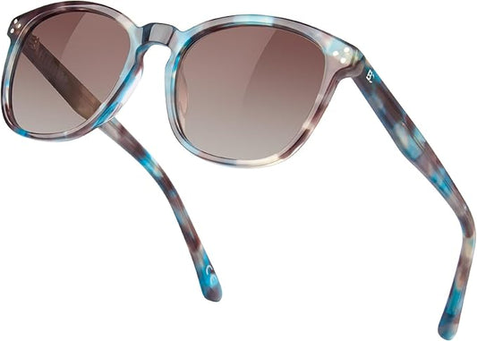 Polarized Sunglasses For Women UV - Protection Womens Trendy Fashion Large Shades With Acetate Frame BC2110