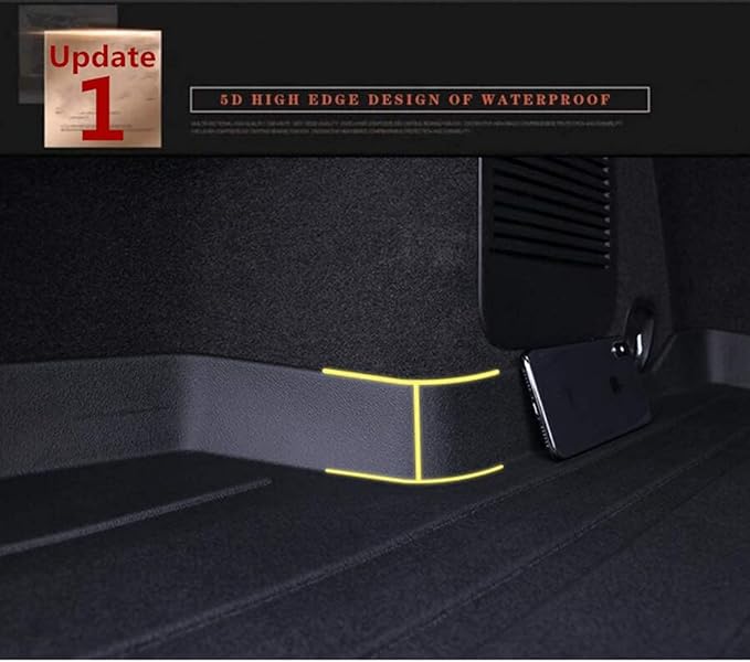 Wrangler Cargo Liners，Custom Fit Compatible with Jeep Wrangler 2011-2017 4-Door ＆ 2018 JK 4-Door All Weather Guard 3D Modeling Heavy Duty TPO Waterproof Rear Cargo Tray Trunk Floor Mat Protector