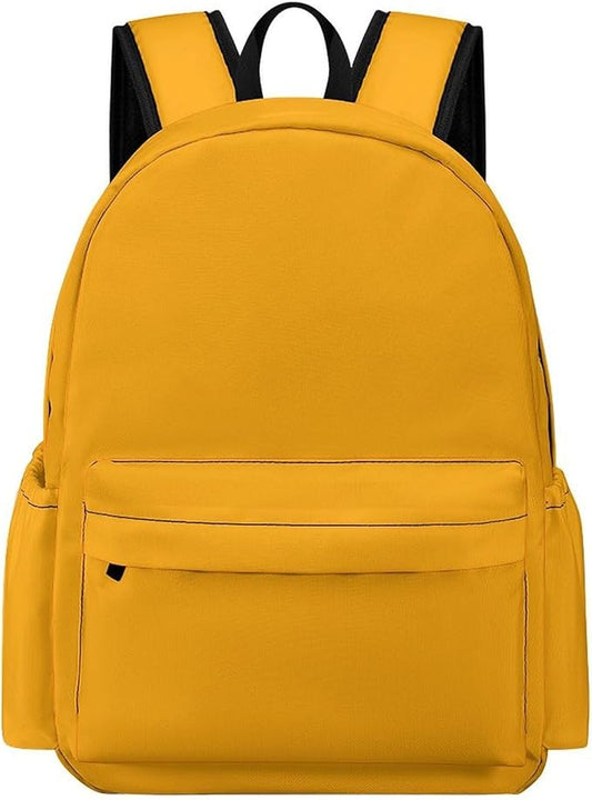 Orange Backpack Adult Travel Daybag for Women Men College Backpack for Vacation Hiking Camping Bag