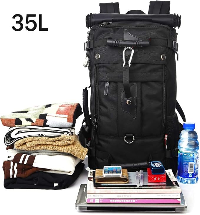 KAKA Travel Backpack, Carry On Backpack Durable Convertible Duffle Bag Fit for 15.6 Inch Laptop for Men and Women(Medium 35L)