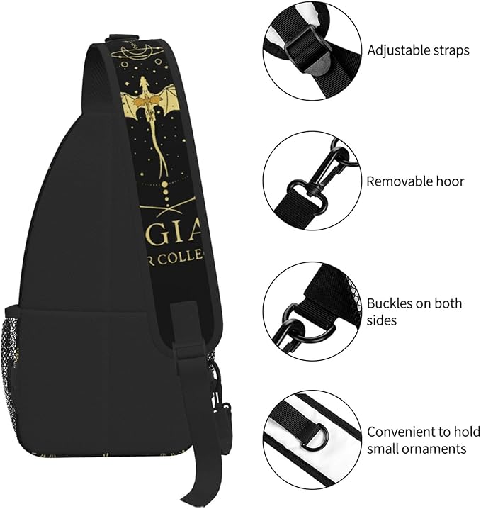Fourth Dragon Wing Crossbody Bag Trendy Sling Bag Bakpack Casual Chest Bags Daypack For Hiking Walking Travel Running(6)