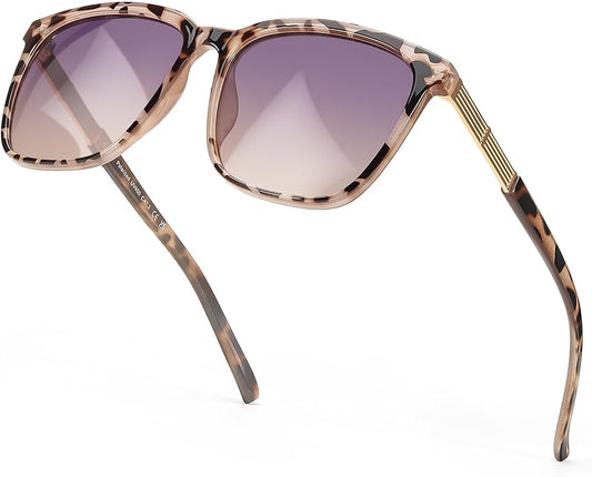 SIPHEW Oversized Square Sunglasses for Women|Lightweight Fashion Sunglasses 100% UV400 Protection|Trendy Mirrored Shade