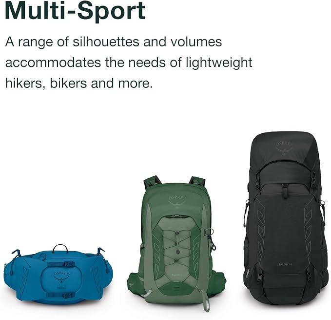 Osprey Talon 33L Men's Lightweight Hiking Backpack - Daypack for Travel & Camping, Phantom Grey/Dark Charcoal