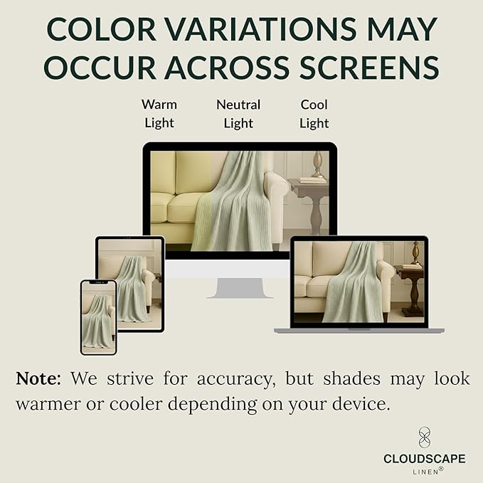 Cloud Scape Linen 100% Cotton 8 Layer Twin Size Muslin Blanket - Breatheable and Soft Winter Blanket for Bed, Couch and Sofa, Oversized Fits up to Twin XL, Best Gift Idea, 68x92, Seafoam