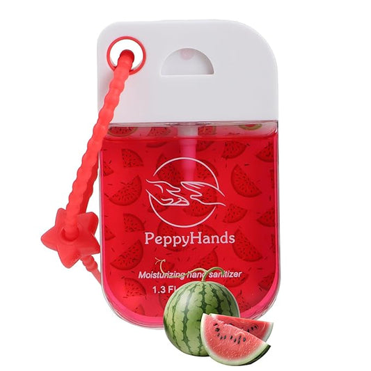 PeppyHands Hand Sanitizer, Hand Sanitizer Spray, Hydrating Spray for Hand, Portable Sanitizer spray Set ﻿for Travel Size, 500-Sprays Each Multi-Flavor (Watermelon)