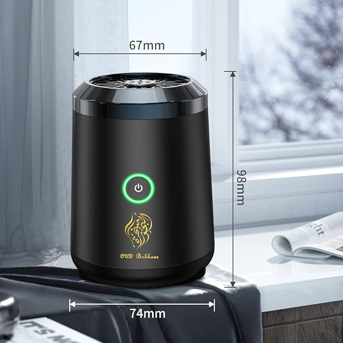 Portable Mini Incense Burner Bakhoor Rechargeable USB Aroma Diffuser Electric Arabic Incense Holder Muslim Home Decoration