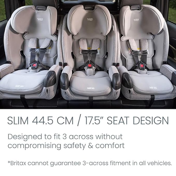 Britax One4Life Slim All-in-One Car Seat, 10 Years of Use, 17.5” SpaceSaver Design, Converts from Rear-Facing Infant Car Seat to Forward-Facing Booster Seat, ClickTight Installation, Mineral Gray