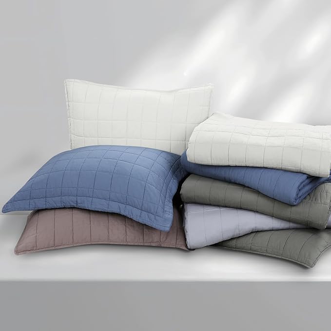 100% Cotton Quilt Sets Cal King Size - Soft Lightweight Quilt Bedding Set for Bedroom Decor-Bedspread in Geometric Pattern with 2 Pillow Shams for All Season, 110x120 inches