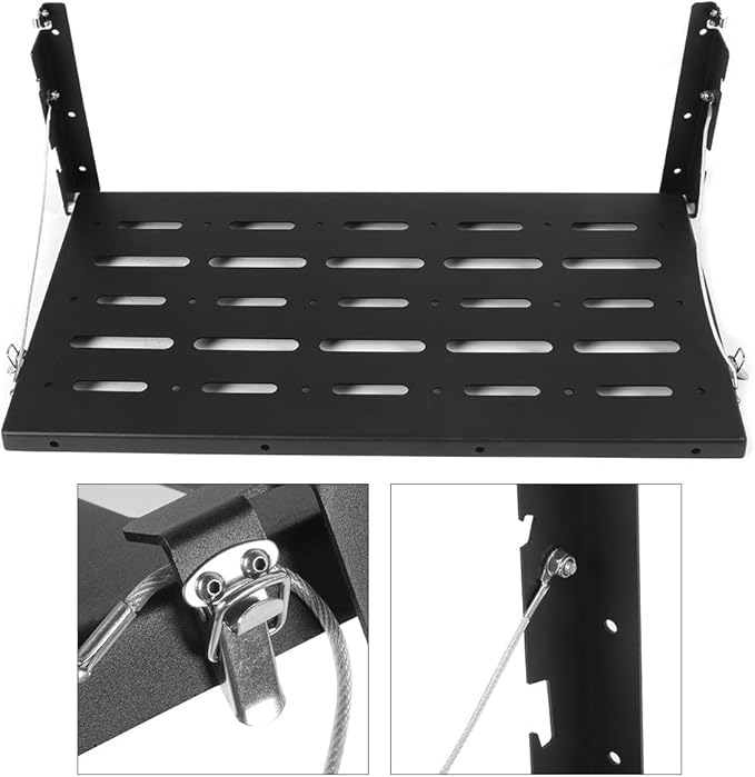 Tailgate Table Storage Racks Heavy Duty Aluminum Alloy Folding Design with Hardware Buckle Multi Purpose Car Storage Solution for TJ JK JKU 1996 2017