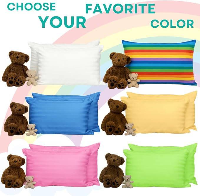 kinder Fluff Kids Pillows (2-Pack) 17x26in– 300TC Soft Cotton, Down Alternative, Hypoallergenic & Machine Washable – Ideal for Children Above 12 Years Old- White- XL