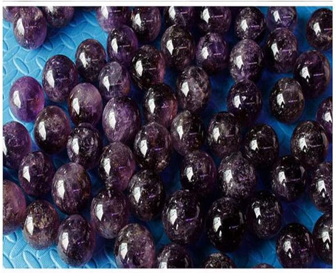 Natural Amethyst Healing Crystal Gemstone Sphere Ball for Reiki Balancing Meditation Energy Home and Office Decoration 40mm 100grams (4cm, Amethyst)