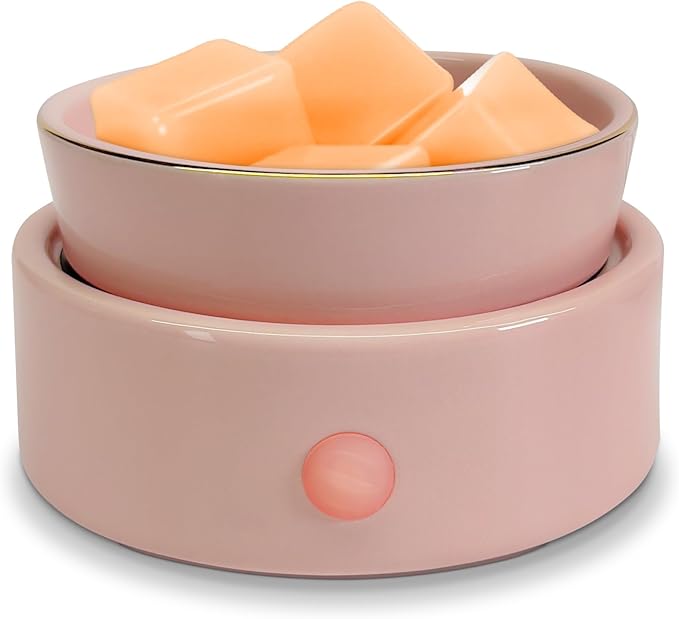 Bobolyn Candle Warmer for Scented Wax Melts 4-in-1 Electric Ceramic Candle Burner for Scented Wax Cubes Fragrance Melter for Home Office Bedroom Gift & Decor