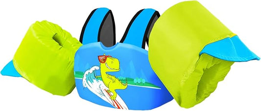 Chriffer Kids Swim Vest Life Jacket for 30-55 Pounds Boys and Girls, Toddler Floaties with Shoulder Harness Arm Wings for 2,3,4,5,6,7 Years Old Baby