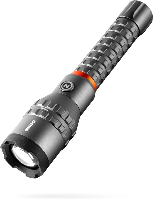 NEBO DAVINCI Flashlight - 7000 Lumens, Rechargeable, Waterproof, Storm Gray, Model NEB-FLT-1039, Includes USB Charging Cable
